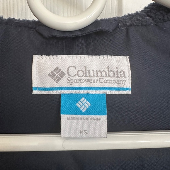 Columbia long insulated winter navy blue jacket - Picture 4 of 9
